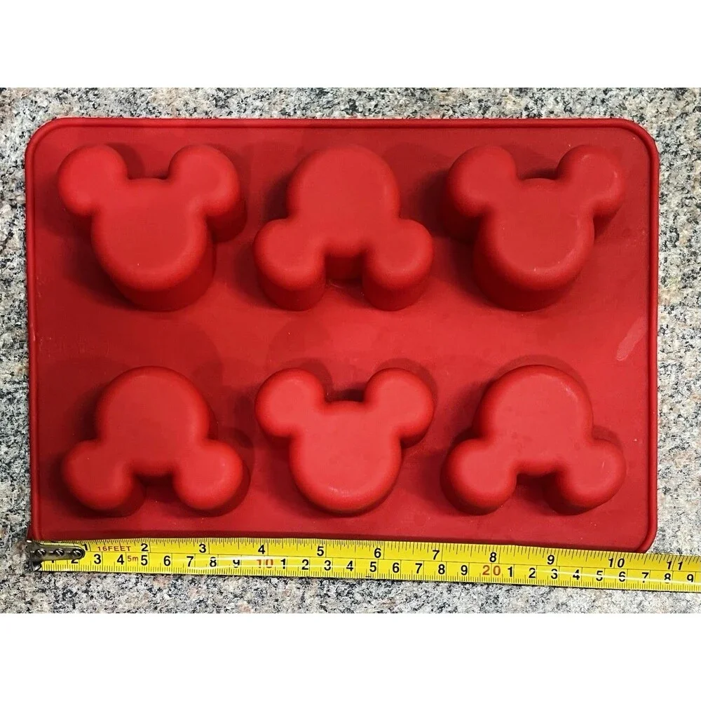 Disney Parks Authentic Mickey Mouse Red Silicone Muffin Mold Cake Pop Candy Choc